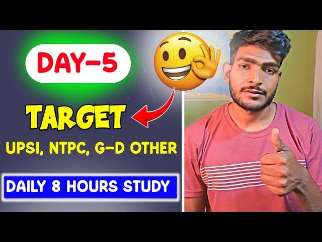 DAY-5 Target Series  || Daily 8 Hours Study Plan