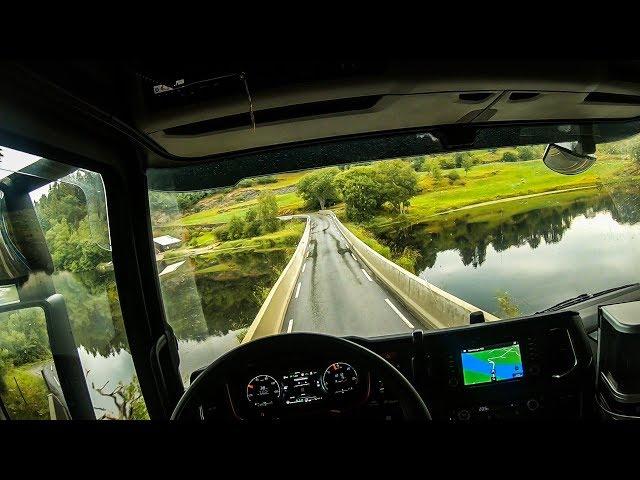 POV Driving Scania S520 - Beautiful country roads of western Norway