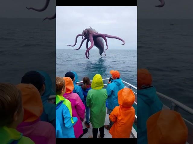 Field Trip Surprise - Students Encounter a Giant Sea Monster on Gulf of Mexico Research Adventure