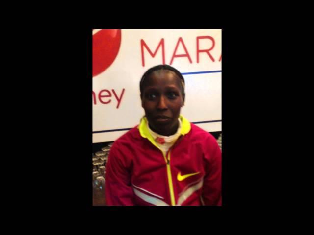 London marathon 2014 interview with Florence Kiplagat