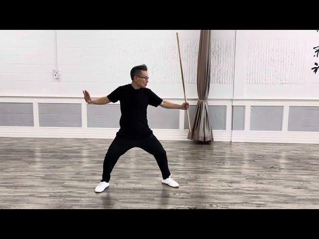 60 Jim's Tai Chi Short Staff Form for Beginners 太極短棍 20230805