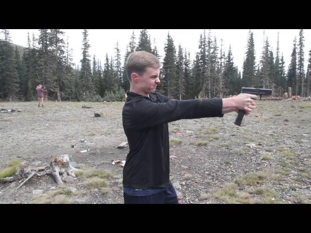 Firing a Glock 19 with a 30 round magazine...