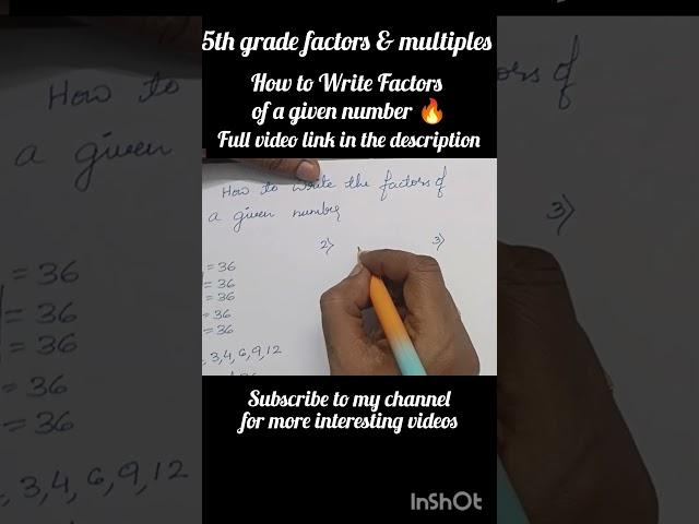 5th Grade: ‍‍Understanding Factors and Multiples