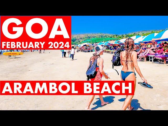 Arambol Beach - February 2024 | Goa Vlog | Market, Shacks, Watersports |  Goa 2023 | Russian Beach |