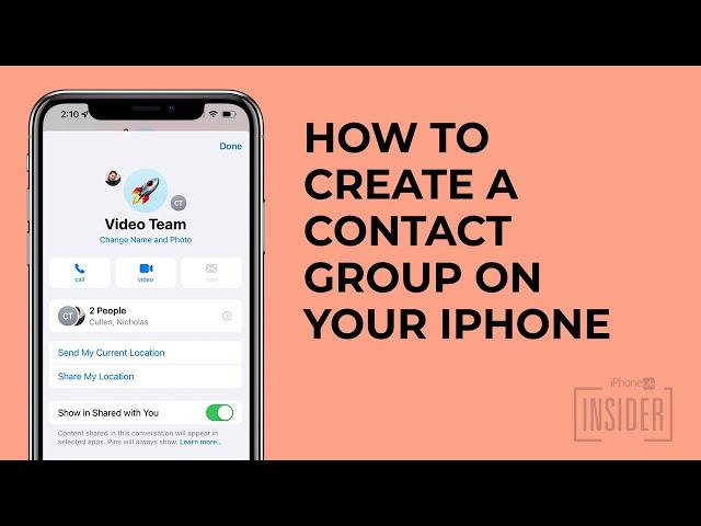 How to Create A Contact Group on iPhone (iOS 16)