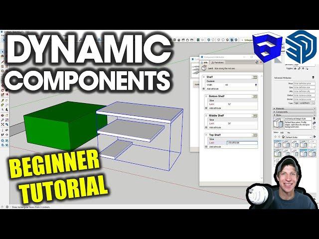 Intro to DYNAMIC COMPONENTS in SketchUp (Beginners Start Here!)