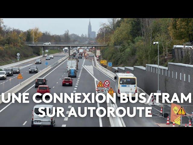 Une connexion tram et bus sur autoroute : une première en France