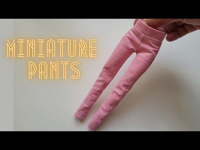 DIY Miniature Pants | Barbie Doll | How to make Barbie clothes