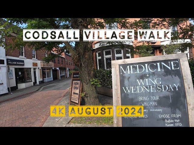 Codsall Village Centre Walk In 4K - South Staffordshire, England - August 2024