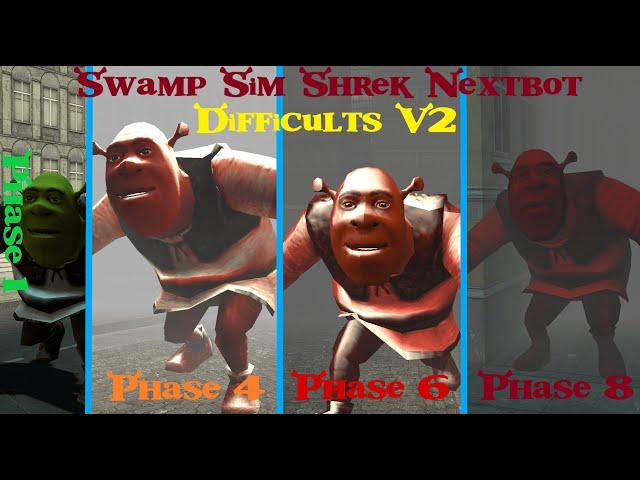 New Shreks! [🟢GMOD, Swamp Sim Shrek Nextbot Difficults V2🟢]