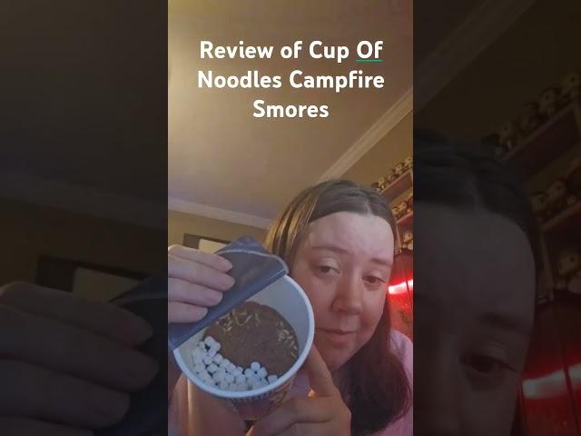 I try Campfire Smores Ramen!!  #ramen #Noodles #smores #tastetest