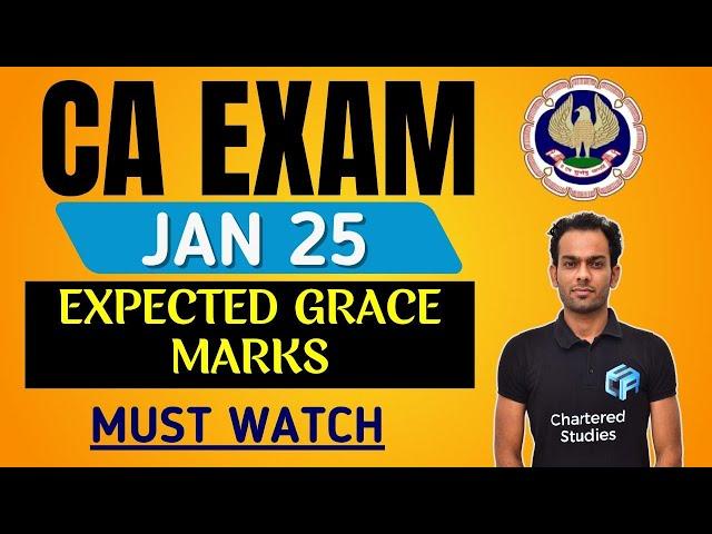  CA Exam Jan 2025 | Expected Grace Marks | ICAI Passing Strategy 