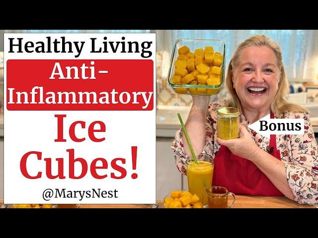 How to Make Lemon, Ginger, Turmeric Tea Ice Cubes - Anti-Inflammatory Drink to Serve Hot or Cold