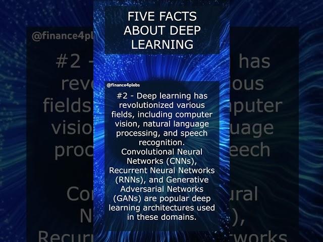 FIVE FACTS ABOUT DEEP LEARNING [B] #cnn #rnn #systems #programmes #coding #selflearn #consiousness