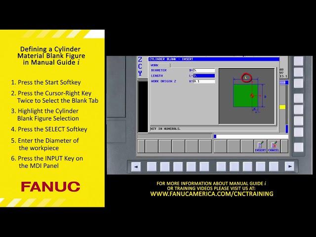 MANUAL GUIDE i - Defining a Cylinder Material Blank