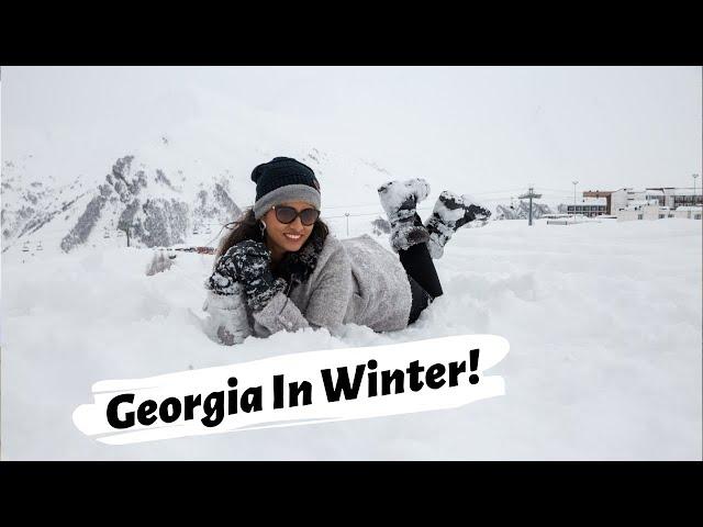 VISIT GEORGIA IN WINTER | First Visit To Georgia | Gudauri Georgia Tour