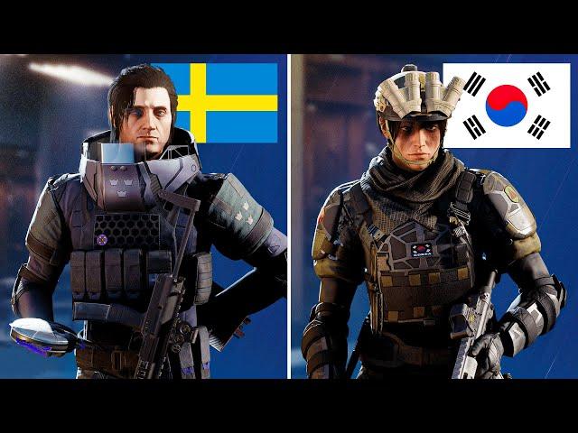 Rainbow Six Siege - All Operators Nationality (Updated)