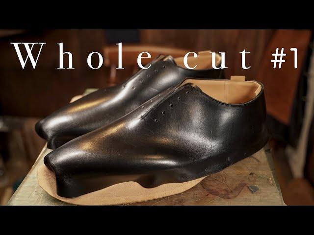 Subtitled｜1 piece of leather # 1 ｜ Sew a whole-cut ｜ Three-dimensional cutting | shoes making