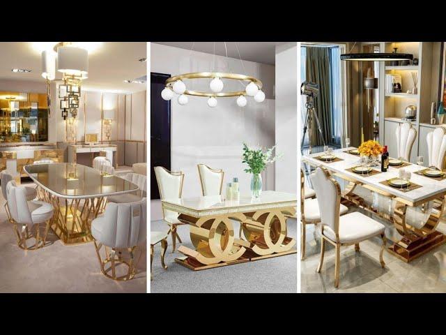 Golden and White Elegant Dining Designs