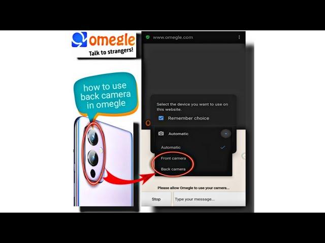 Monkey ya Omegle me back camera kaise lagaye trick  | how to use back camera in omegle |flip camera