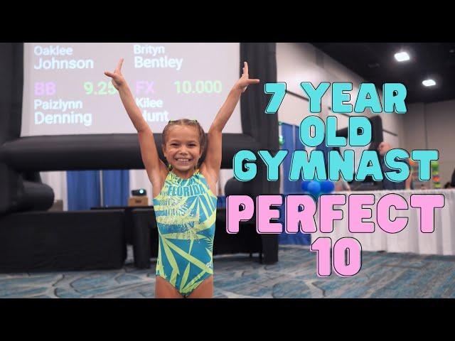 7 YEAR OLD GYMNAST SCORES A PERFECT 10| Rachel Marie