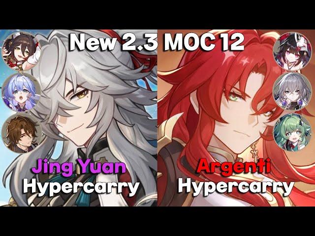 New MOC 12 | E1S1 Jing Yuan Hypercarry & E0S1 Argenti Hypercarry | Honkai: Star Rail 2.3