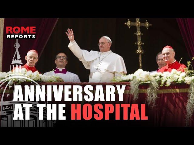 Pope Francis spends, for the first time, the anniversary of his pontificate in the hospital