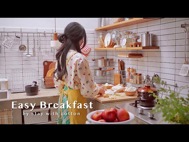 4 Easy Breakfast Recipe  | Skillet Eggs with Bread  | Egg Souffle  | Thai-Styled BBQ  | VLOG