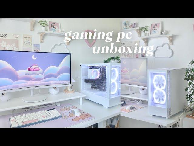 unboxing my gaming PC ️ desk setup | nzxt player one prime, rtx 4060Ti