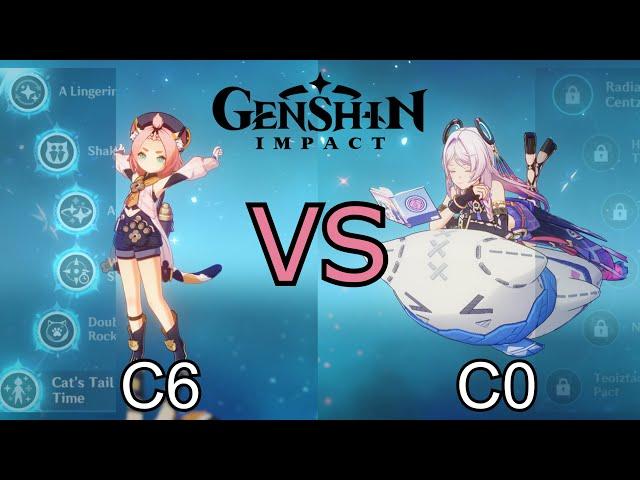 C0 Citlali vs C6 Diona: Who Buffs Mavuika Most? | Genshin Impact