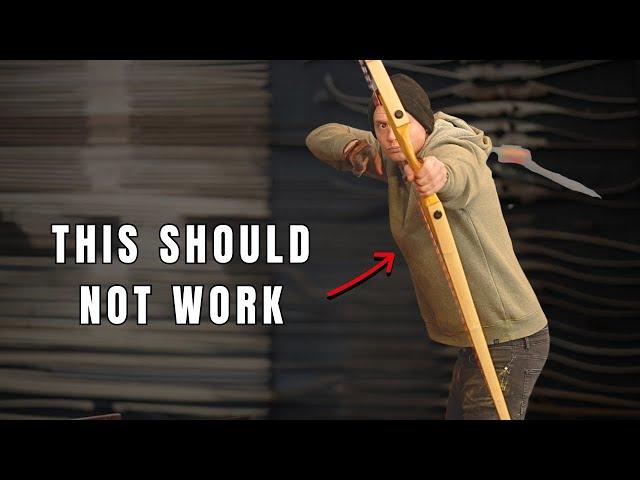 SHOCKING DIY 3-piece all-wood-bow. "NO FIBERGLASS!"