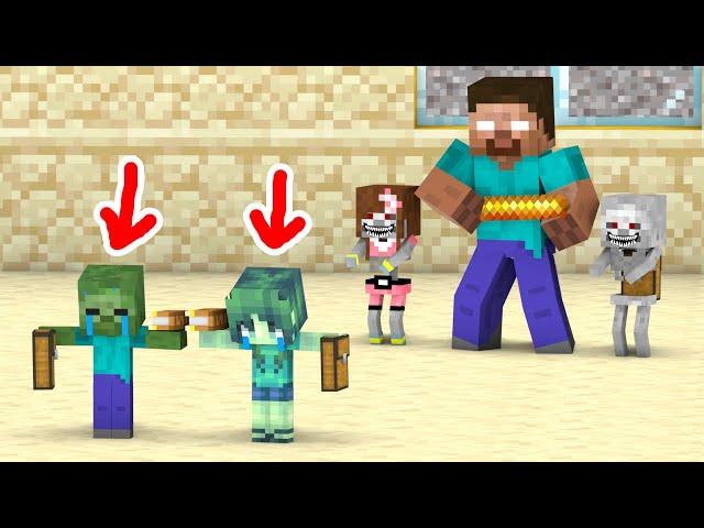 Why Did The Herobrine Punish 2 Baby Zombie? - Minecraft Animation