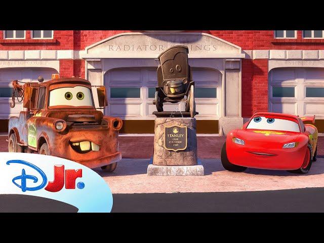 Time Travel Mater ⏱️  | Pixar's Cars Toon - Mater’s Tall Tales | @disneyjr