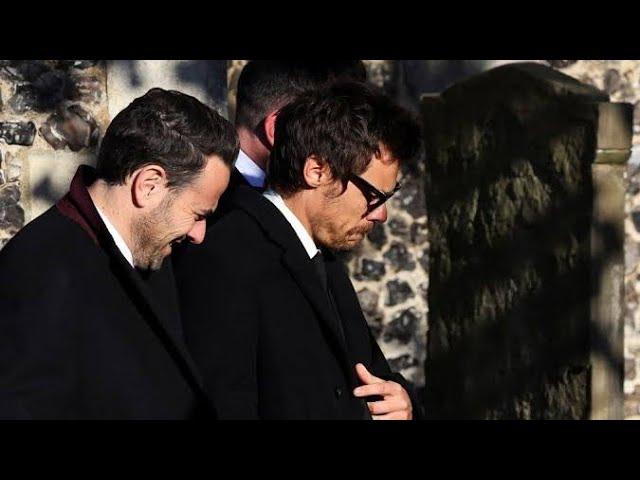 Harry Styles At Liam Payne's funeral. Kate Cassidy Liam's Girlfriend & One Direction are at funeral