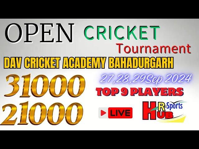 Final Day OPEN  Cricket #bahadurgarh Dav cricket academy #live #hrsportshub #new