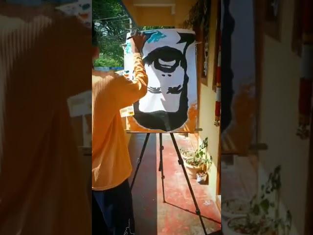 Sonu Sood sir reverse painting without Seeing #sonusood#art#painting#realhero#samARTs#shorts#viral