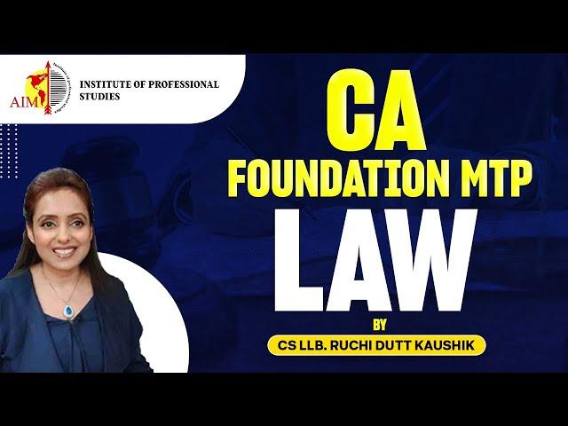 CA FOUNDATION | LAW MTP 1 | JUNE 2024