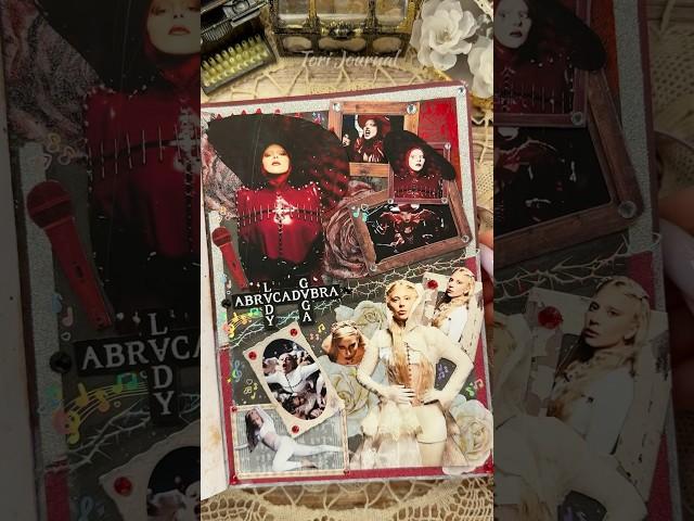 ASMR journal Lady Gaga Abracadabra️🩶|#asmr #scrapbooking #journaling #journal #fyp #diy