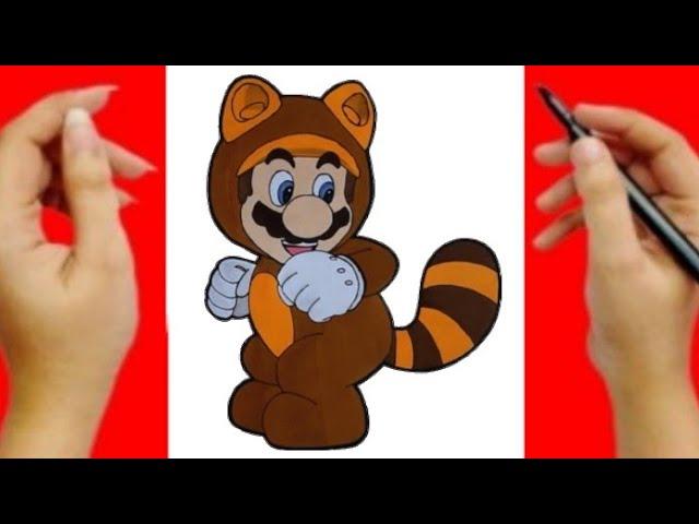 How to draw Tanooki Mario|Racoon Mario|SUPER MARIO Bros #drawing #mario #tanookimario