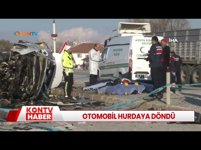 Otomobil hurdaya döndü