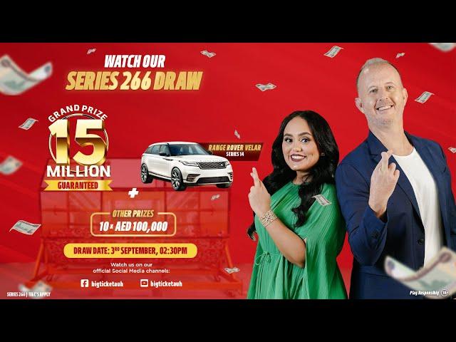 Watch Our Grand Prize AED 15 Million Series 266 and Dream Car Range Rover Velar Series 14 Live Draw!