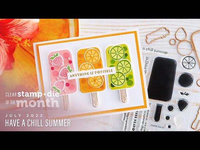 Spellbinders July 2022 Clear Stamp + Die of the Month – Have a Chill Summer