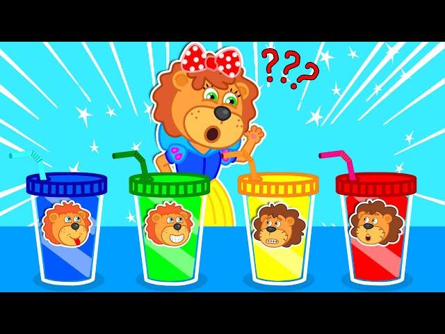 Where is My Colorful Juice? Funny Stories for Kids | Lion Family | Cartoon for Kids