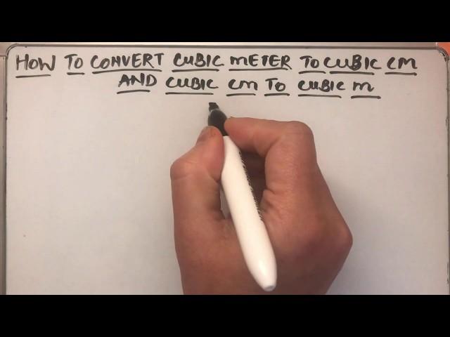 HOW TO CONVERT CUBIC METER TO CUBIC CENTIMETER AND CUBIC CENTIMETER TO CUBIC METER