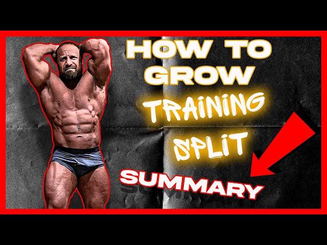 HOW TO GROW: Training Split (Summary) — IFBB Pro Bodybuilder and Medical Doctor's System