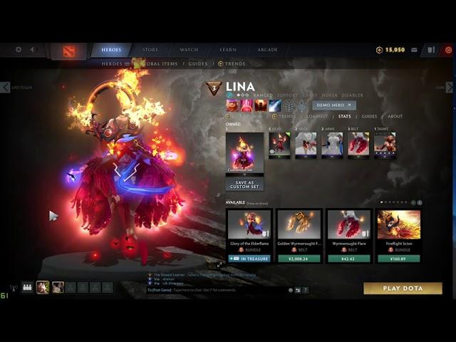 Dota 2 mix set of lina ti10