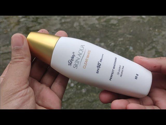 Honest review of Sunplay Skin Aqua Clear White sunscreen SPF 50+ | Best sunscreen for acne prone