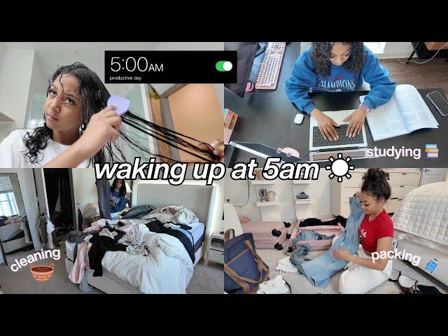 waking up at 5 am to get my life together *productive day in my life*