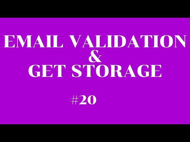 #20 || Flutter GetX Tutorial || Flutter Get Storage and Email Validation