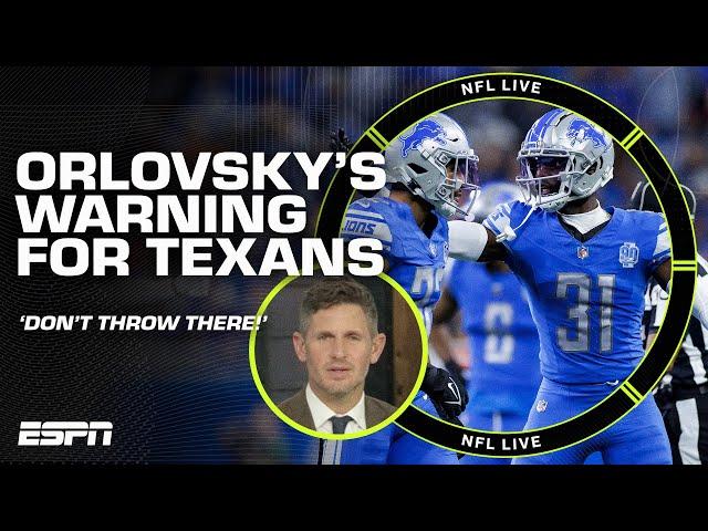 When playing vs. the Lions, DO NOT THROW towards Kerby Joseph & Brian Branch - Orlovsky | NFL Live